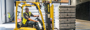 Man on a forklift