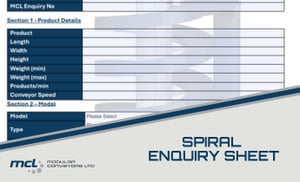 Spiral enquiry sheet