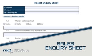 Sales enquiry sheet
